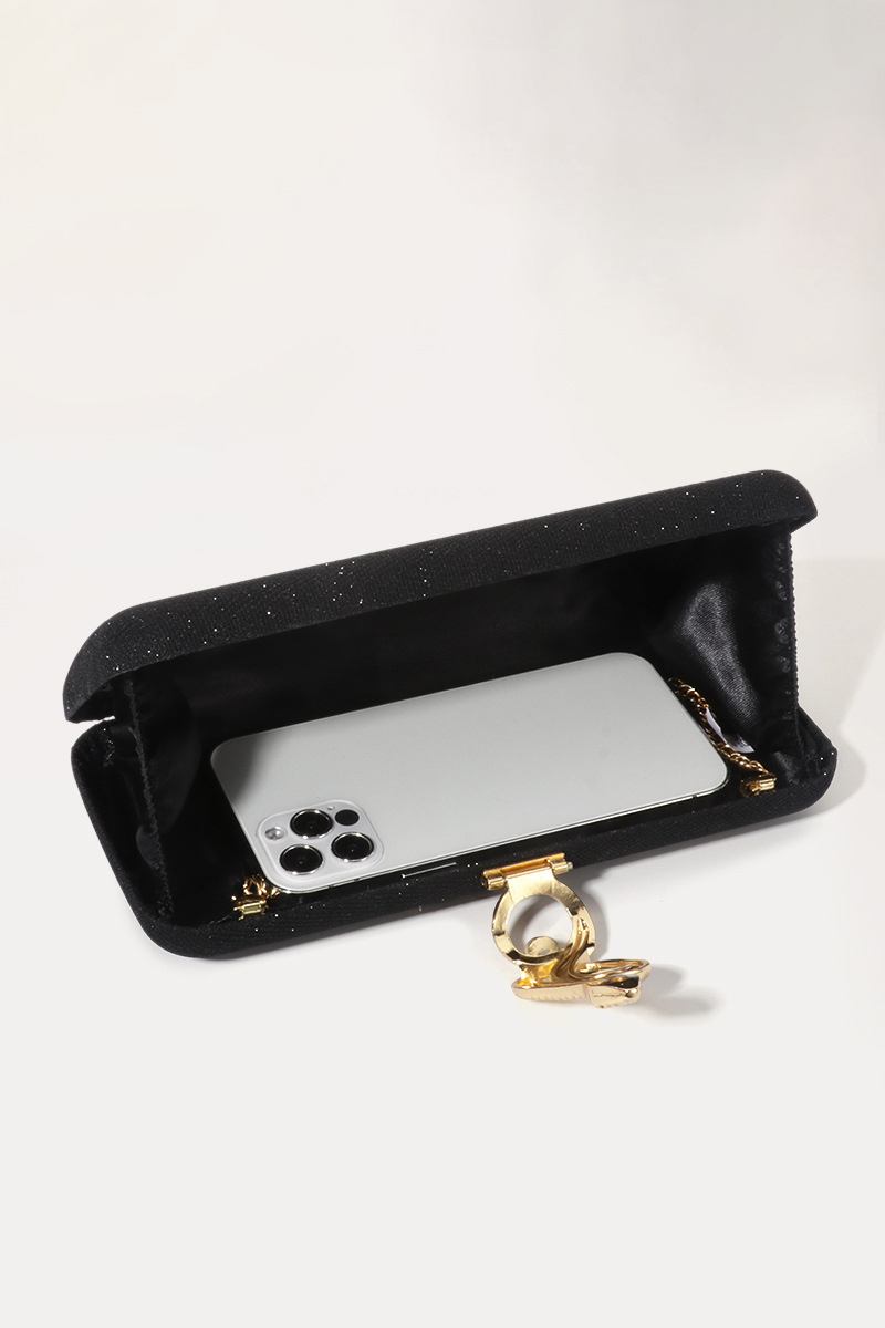 Snake Buckle Shiny Banquet Bag Party Chain Clutch