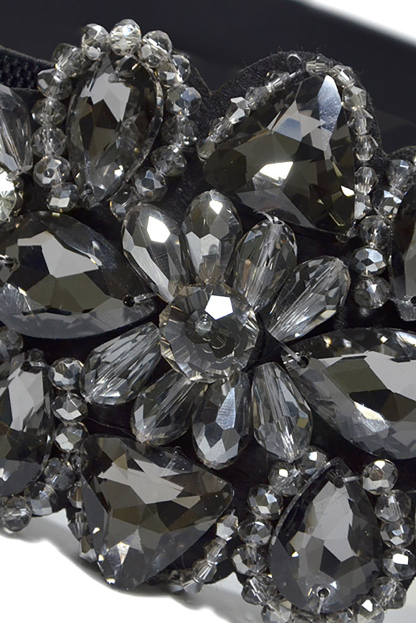 Women's Rhinestone Elastic Belt Crystal Waist Seal