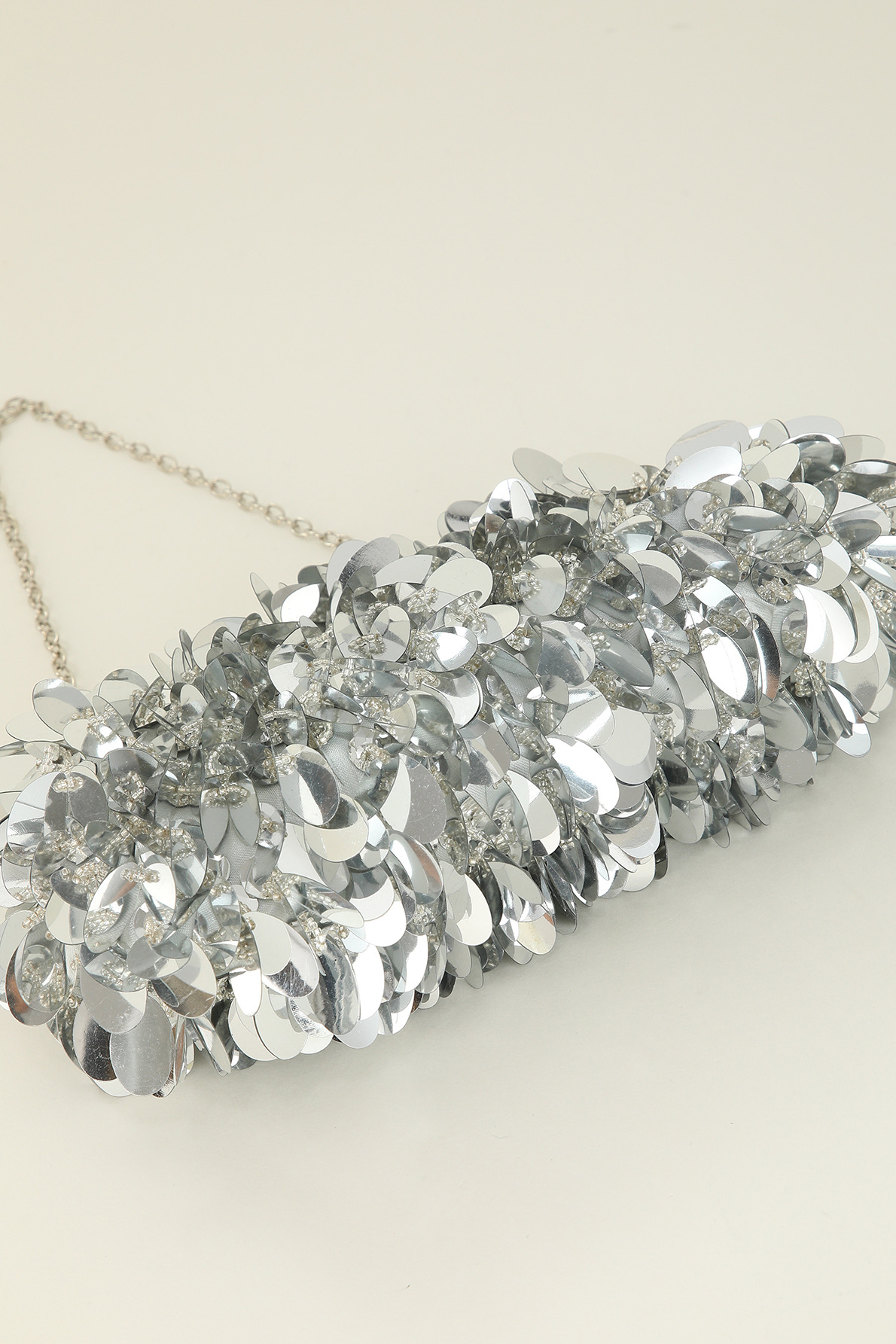 Hand-Made Beaded Sequin Clip-On Party Handheld Dinner Bag