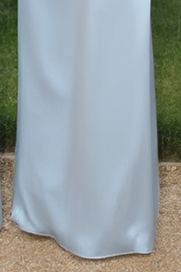 Formal ​Wedding Bridesmaid Dress Blue Deep V Maxi Dress