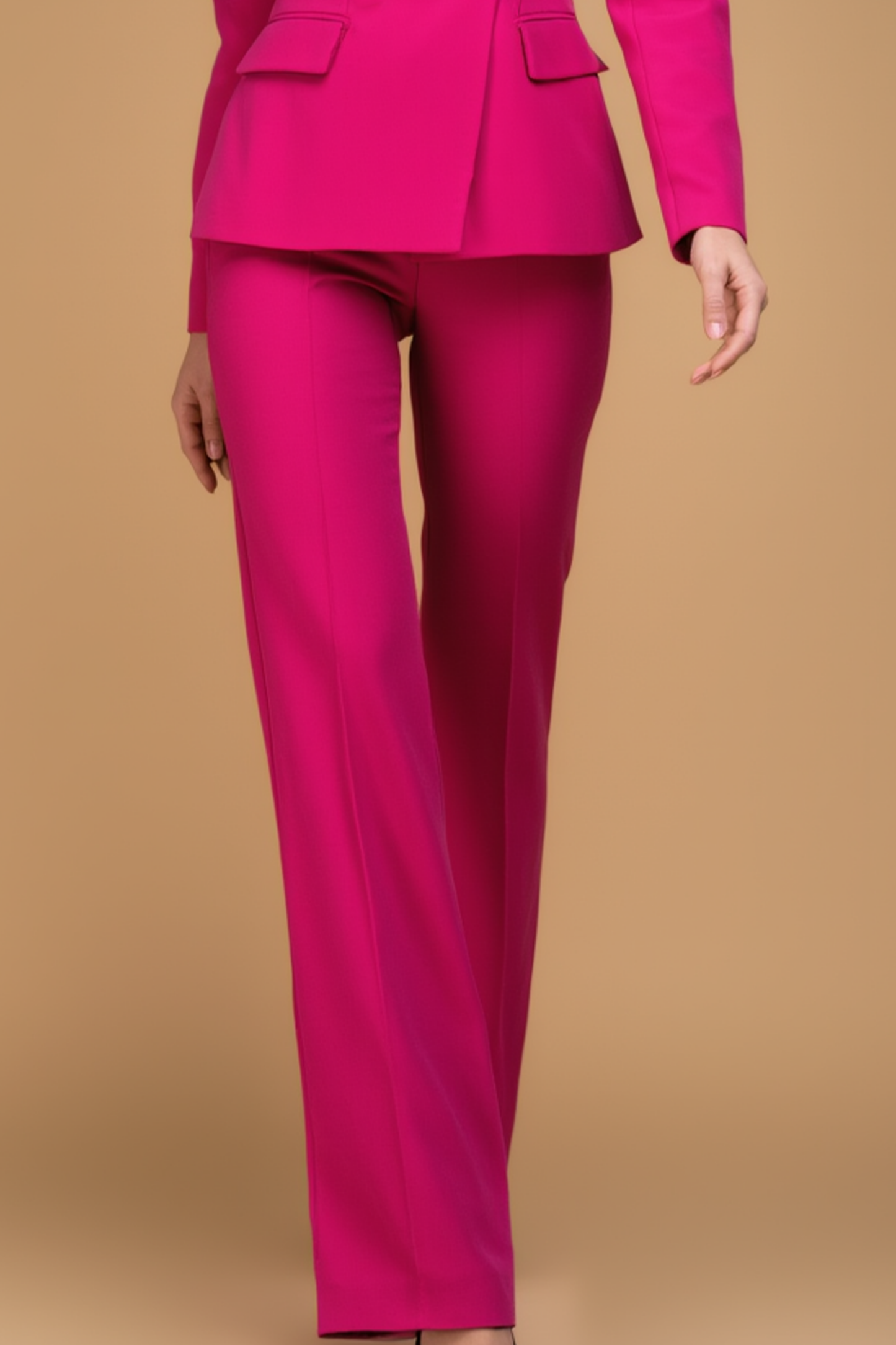 Business Blazer Suit Rose Lapel Long Sleeve Pant Set ​