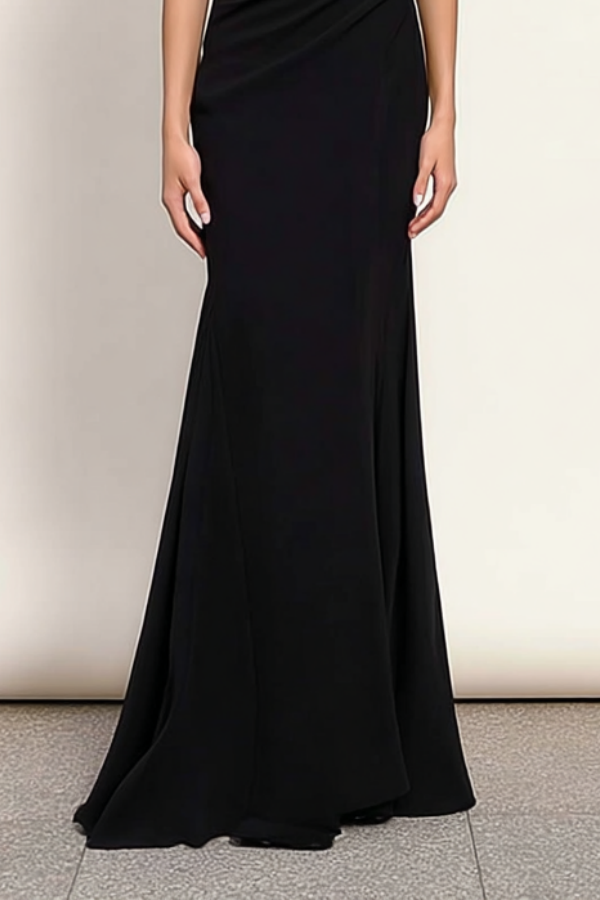 Formal Dress Black V Neck Lace Maxi Dress