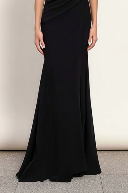Formal Dress Black V Neck Lace Maxi Dress
