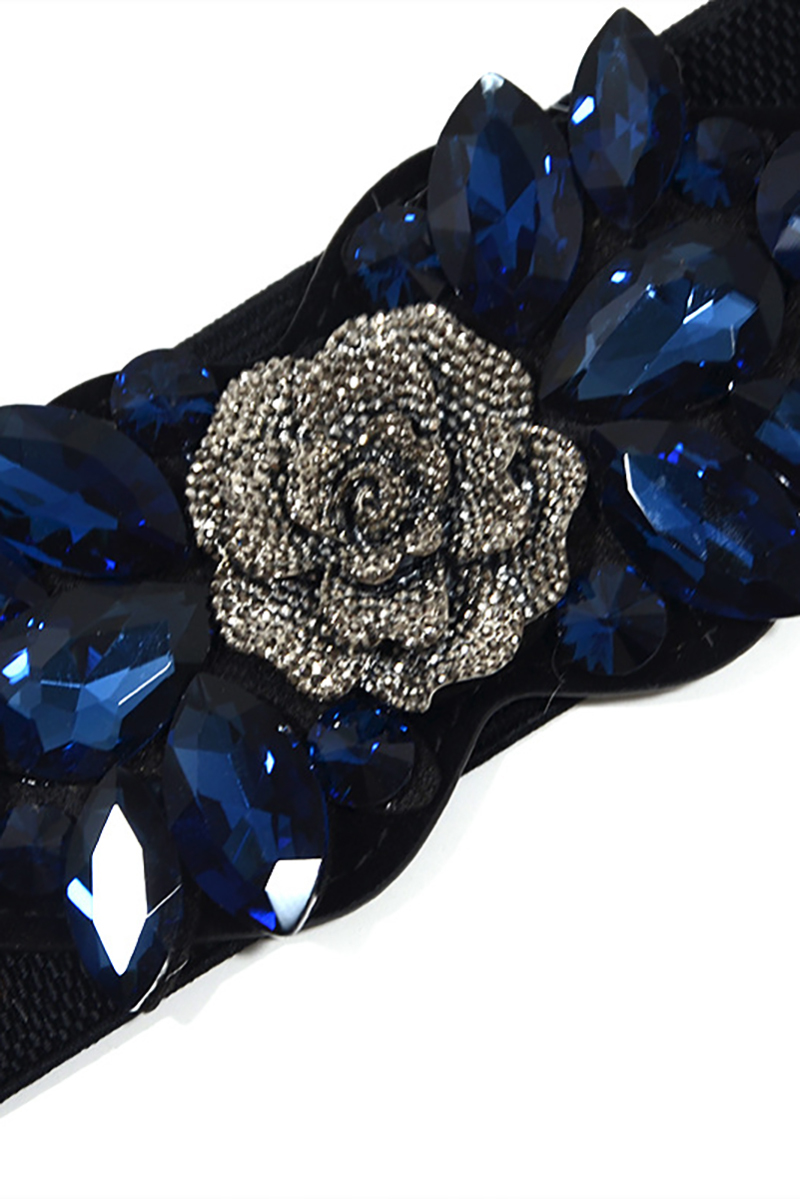 Rhinestone Elastic Belt Crystal Dress Coat Waist Waist Seal