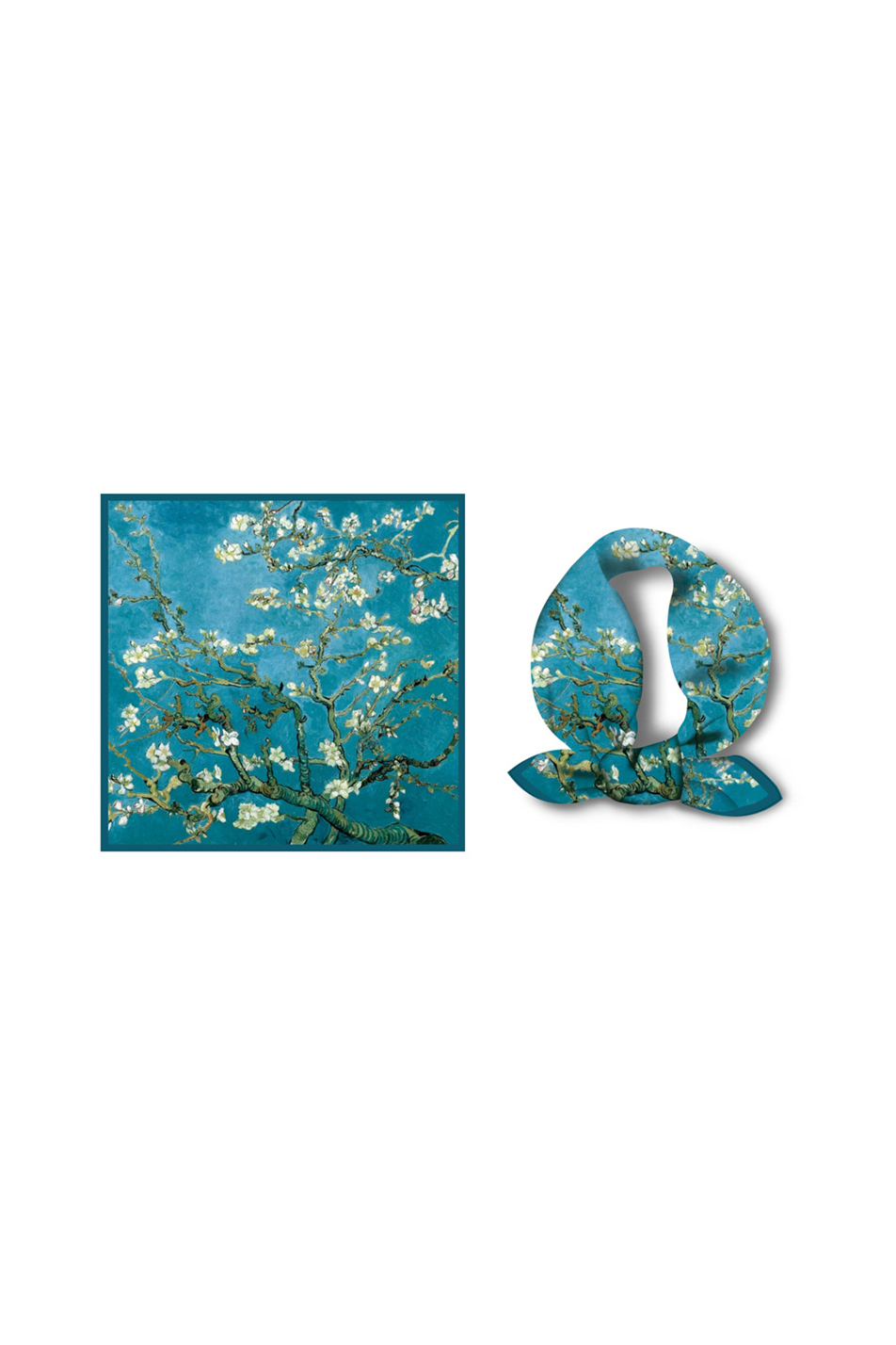 Van Gogh Painting Print Silk Scarf Headband Bag Decorative Small Square Scarf