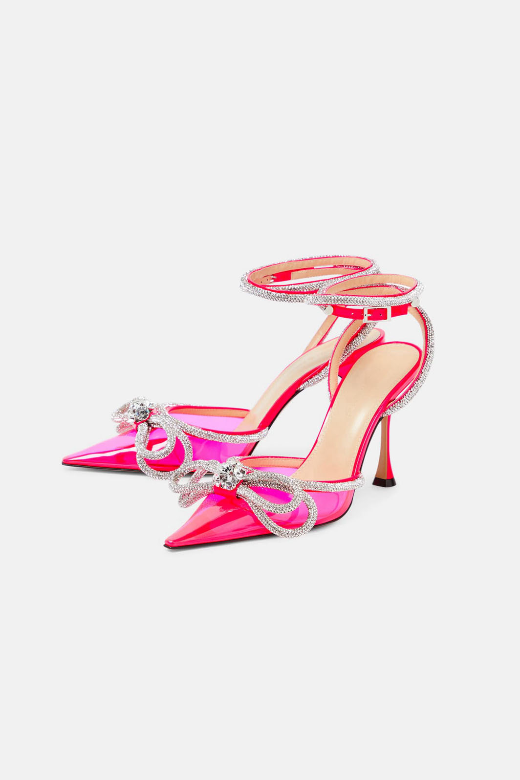 Prom Closed-Toe High Heels Party Bowknot Rhinestone Sandals 8.5cm-chiclody