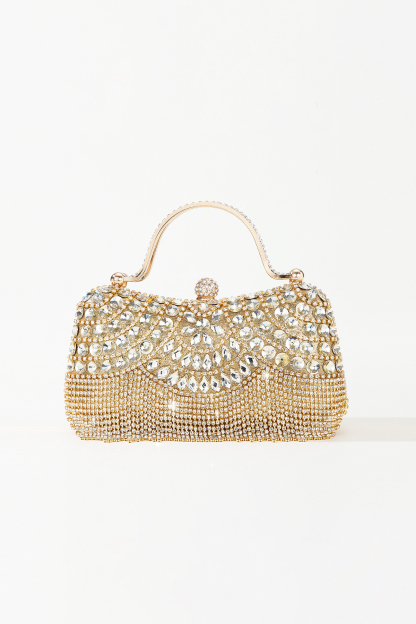 Women's Party Bag Rhinestone Diamond Tassel Chain Box Bag