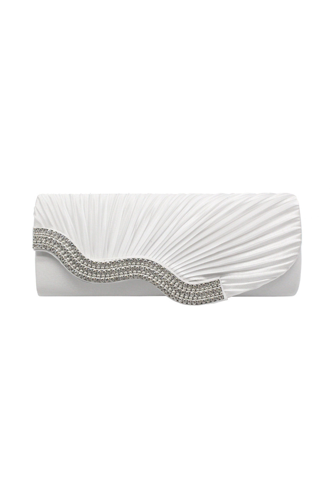 Satin Pleated Diamond Crossbody Bag One-Shoulder Hand Evening Gift Bag