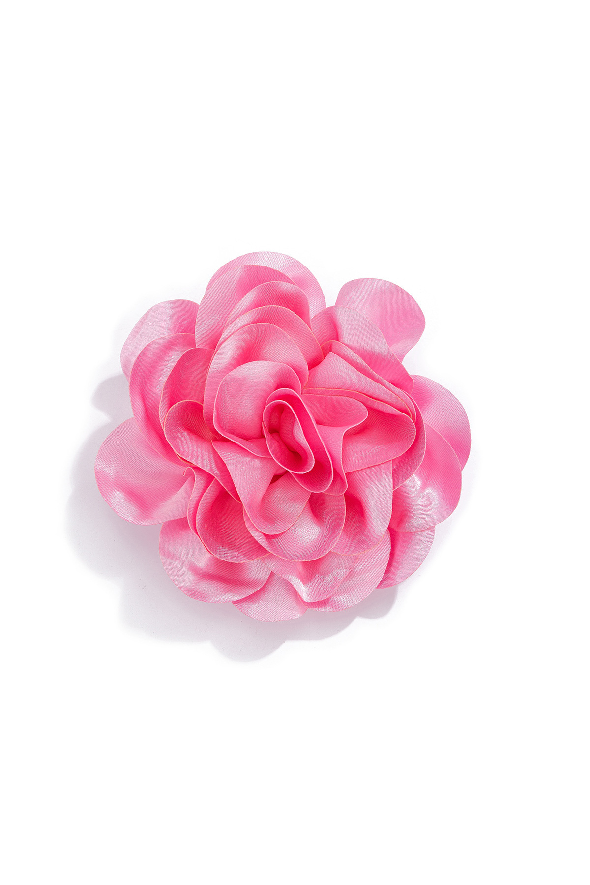 Satin Flower Brooch Duckbill Clip Pin Dual-Purpose Rose Brooch