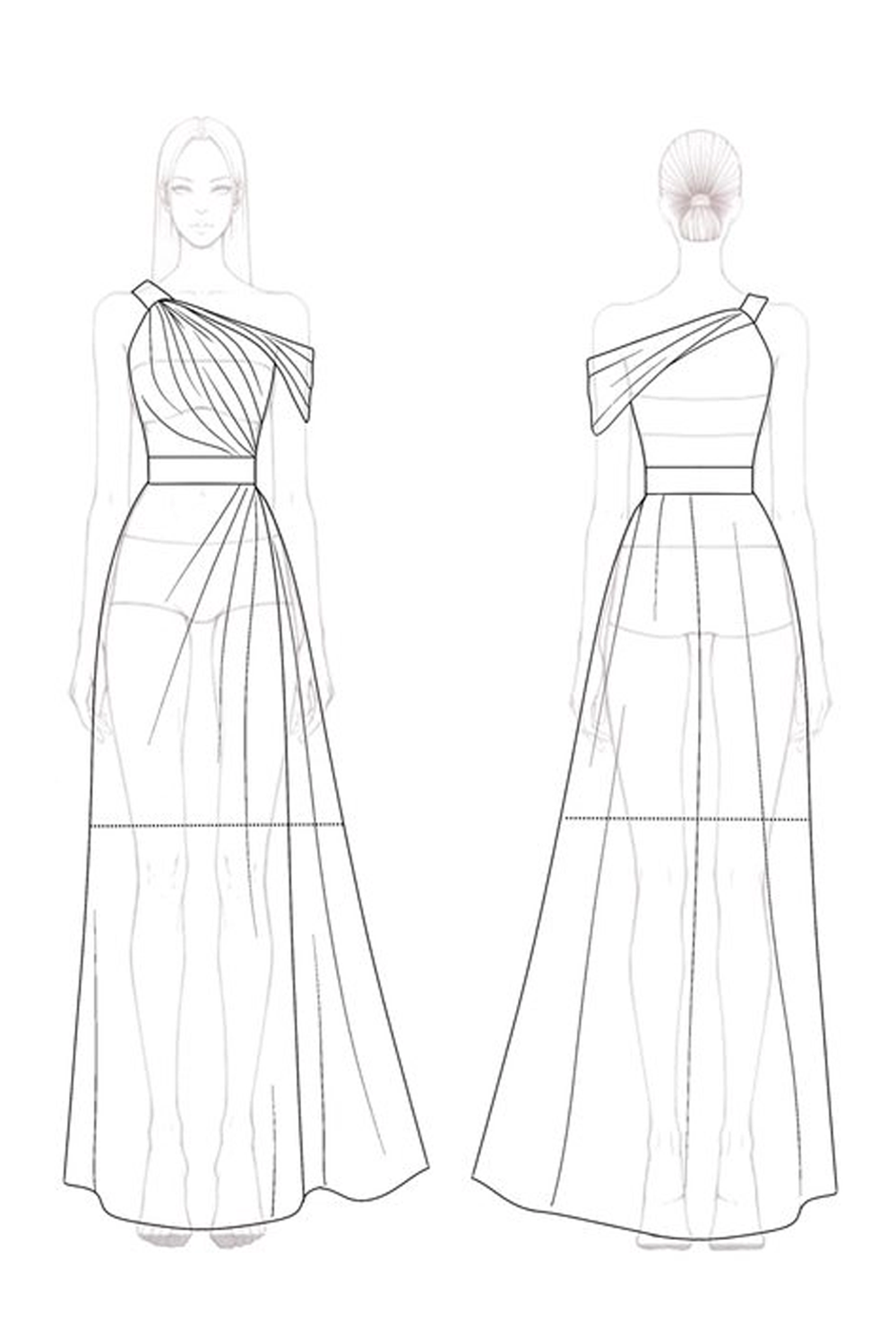 Formal Dress Navy One Shoulder Ruched Satin Maxi Dress