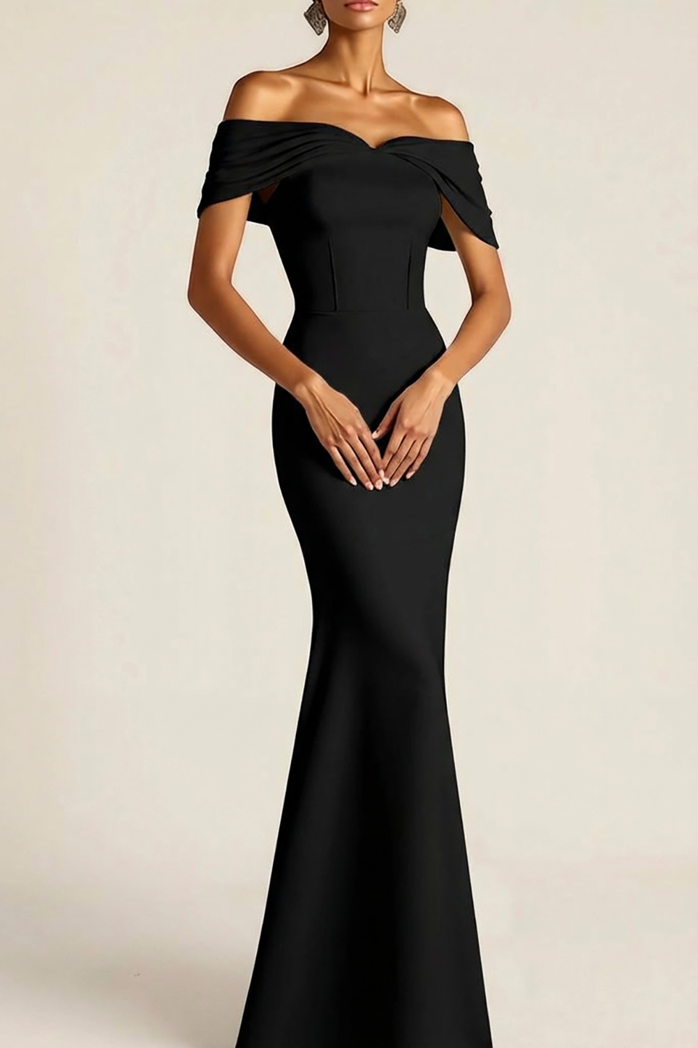 White Formal Dress Mermaid Off the Shoulder Corset Maxi Dress 