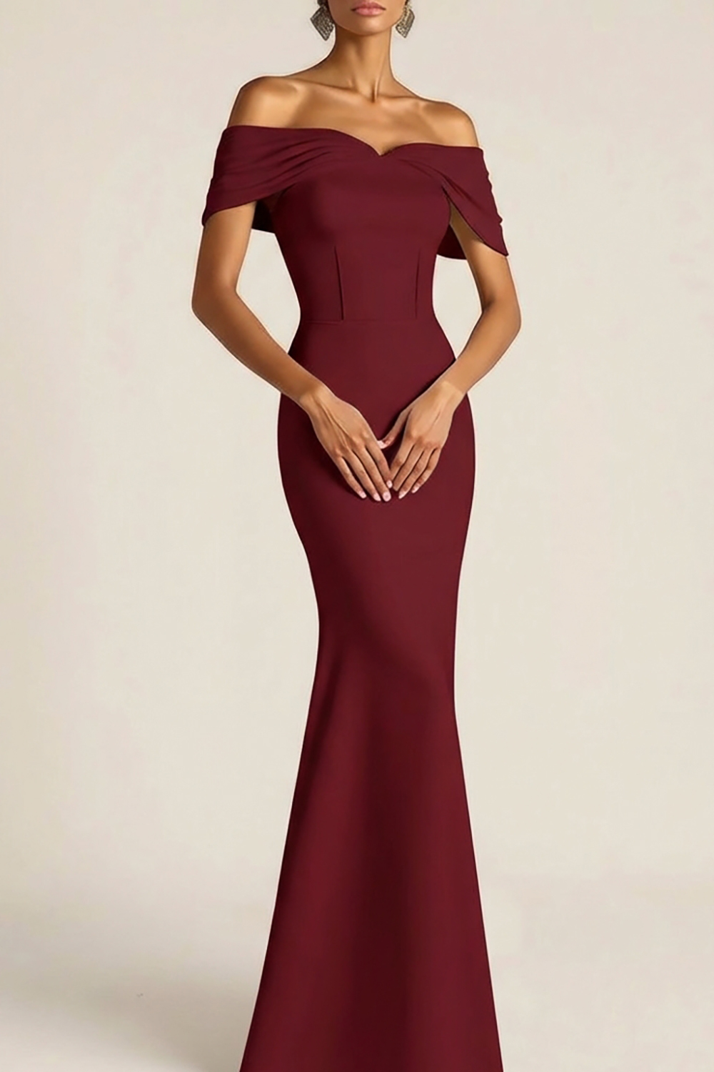 White Formal Dress Mermaid Off the Shoulder Corset Maxi Dress