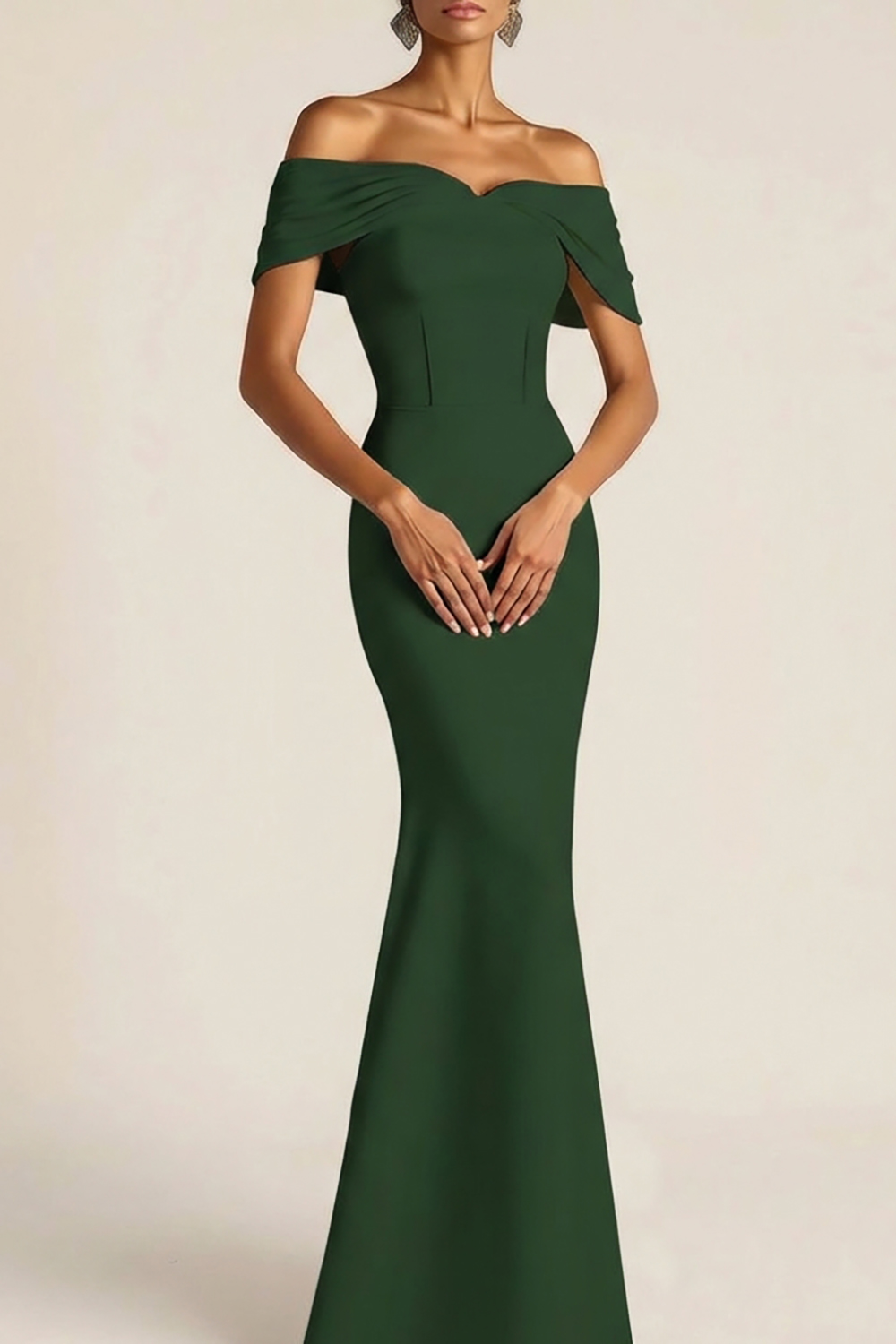 White Formal Dress Mermaid Off the Shoulder Corset Maxi Dress