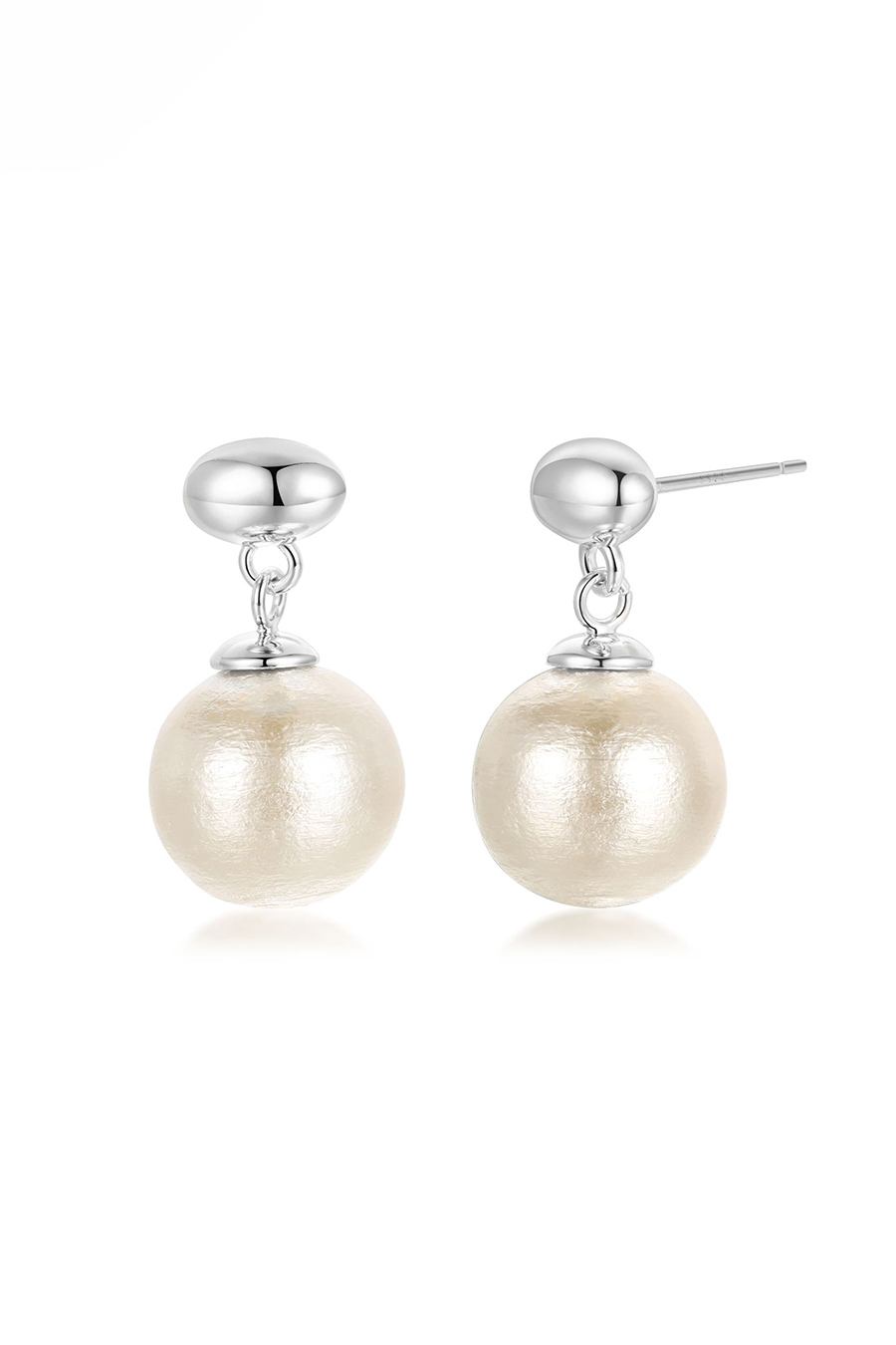 Minimalist Round Pearls Earrings