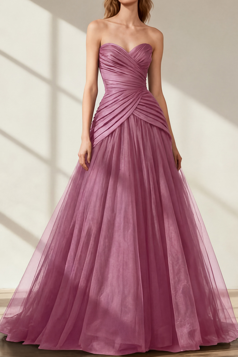 Black Prom Dress Sweetheart Tulle Ball Gown Maxi Dress