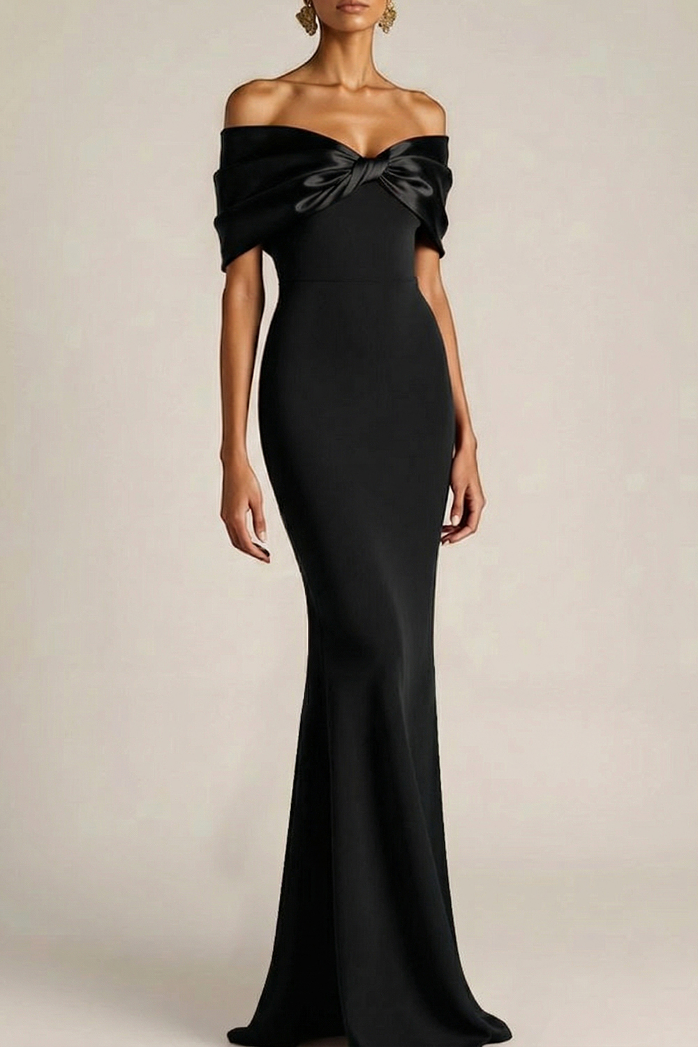 Evening Formal Dress Burgundy Mermaid Off the Shoulder Maxi Dress