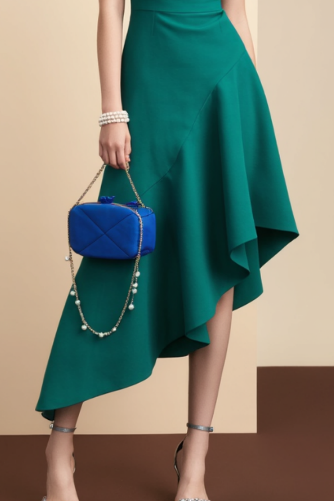 Semi Formal Dresses Green Ruffle Ombre Maxi Dress