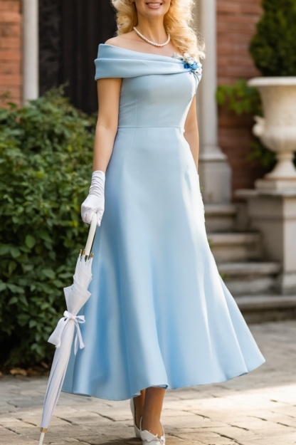 ​Semi Formal Dress​ ​​​Blue Off Shoulder Maxi Dress
