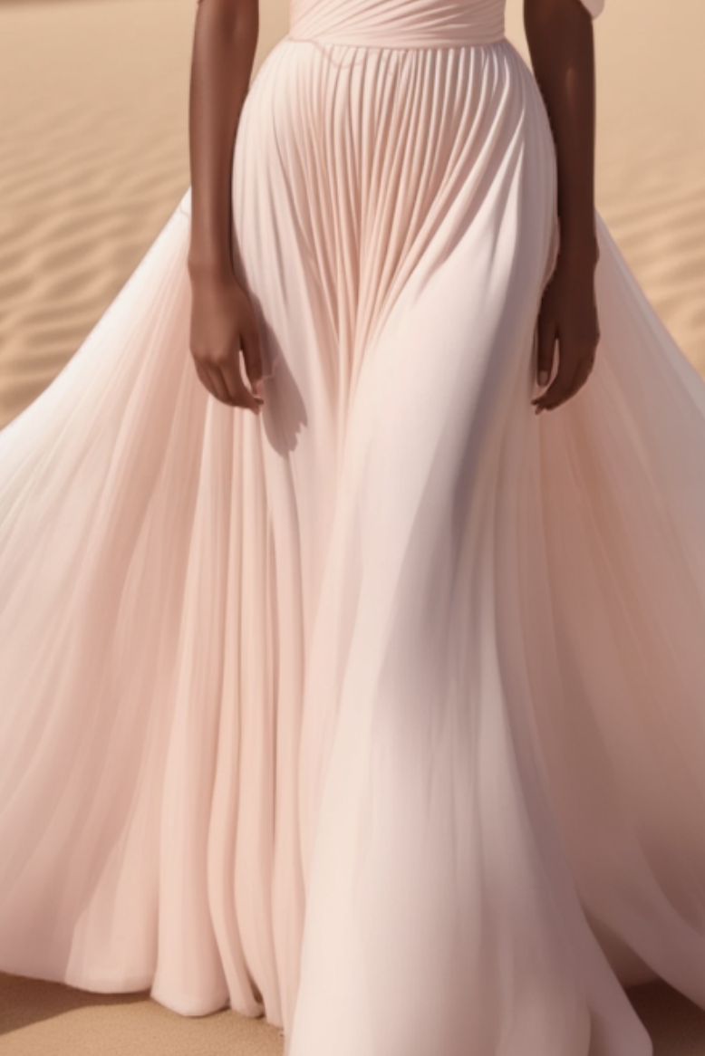Formal Dress Pink Strapless Floor-Length Dress