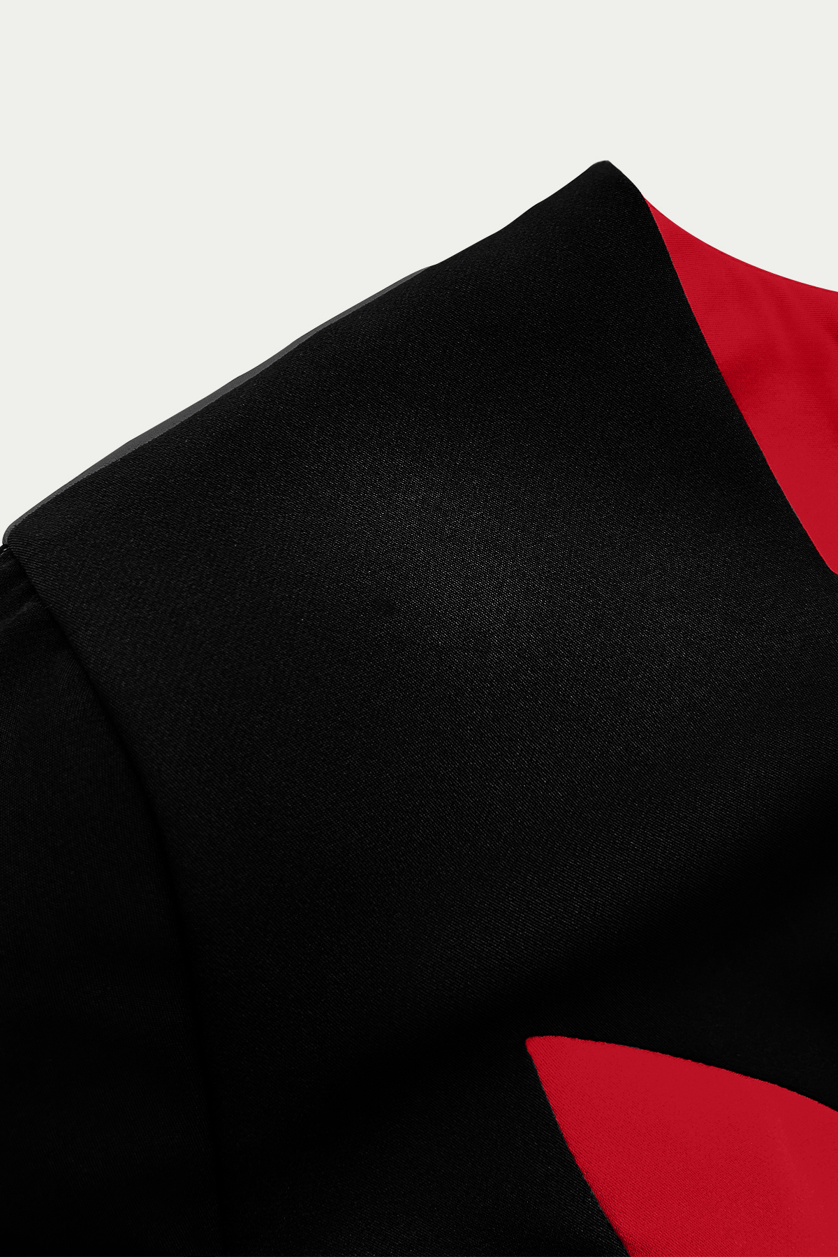 Maxi Party Dress Round Neck Asymmetric Slit Black Red Contrast Dress