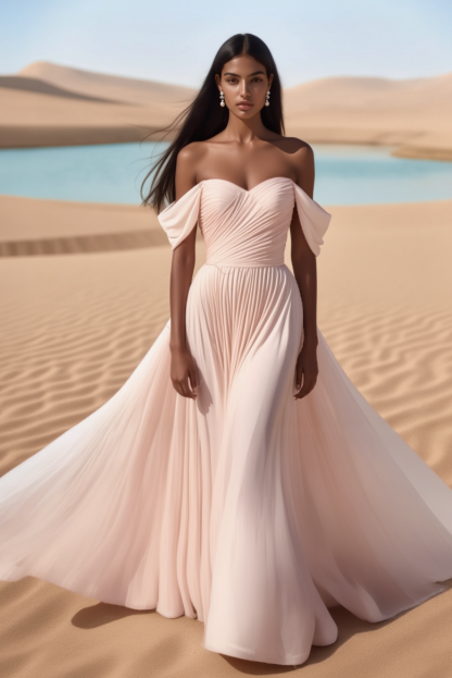 Formal Dress Pink Strapless Floor-Length Dress