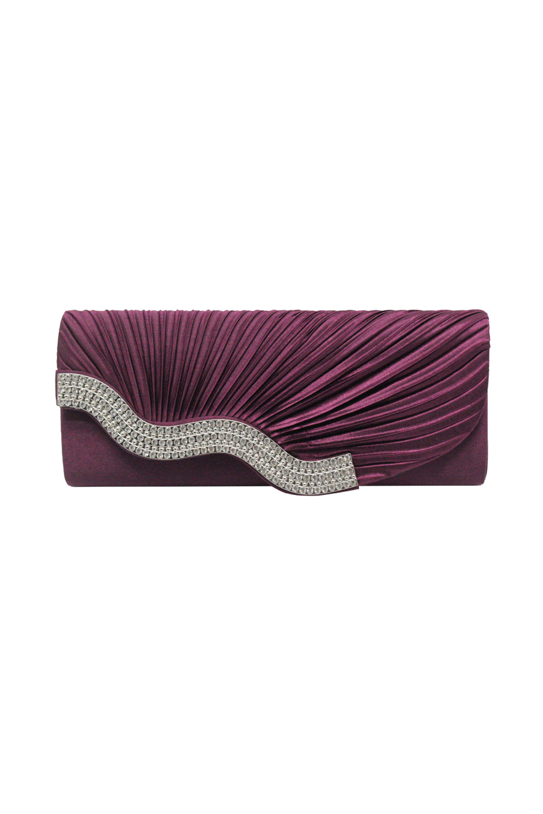 Satin Pleated Diamond Crossbody Bag One-Shoulder Hand Evening Gift Bag