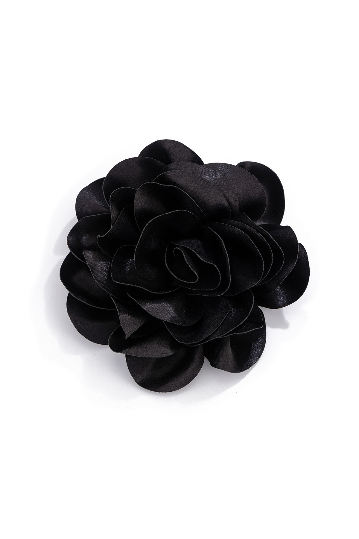 Satin Flower Brooch Duckbill Clip Pin Dual-Purpose Rose Brooch