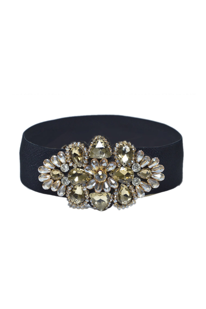 Women's Rhinestone Elastic Belt Crystal Waist Seal