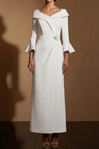 Mustard Green Formal Evening Dress Off the Shoulder Maxi Dress