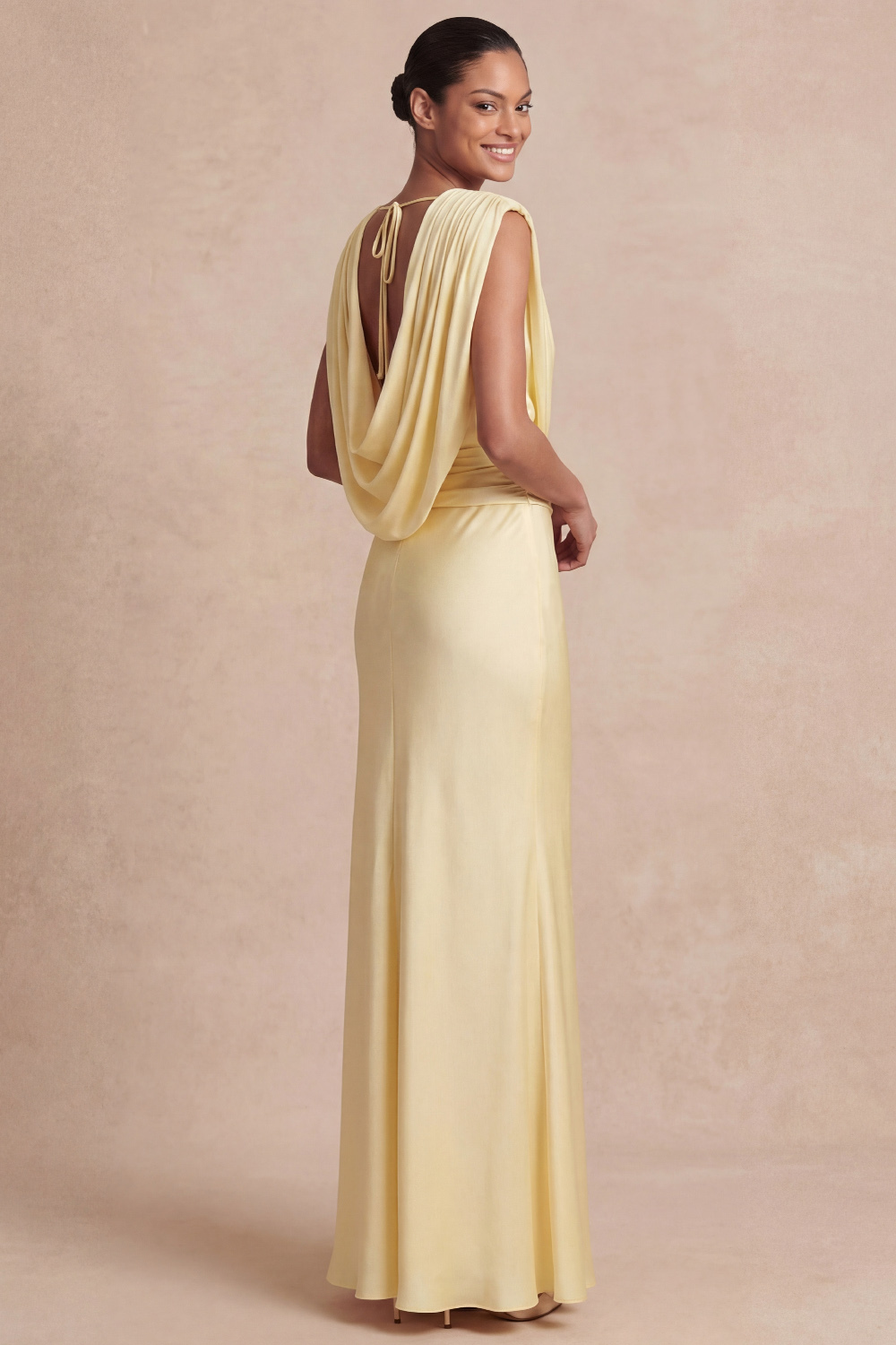 Mint Green Formal Evening Dress V-Neck Ruched Maxi Dress with Sash