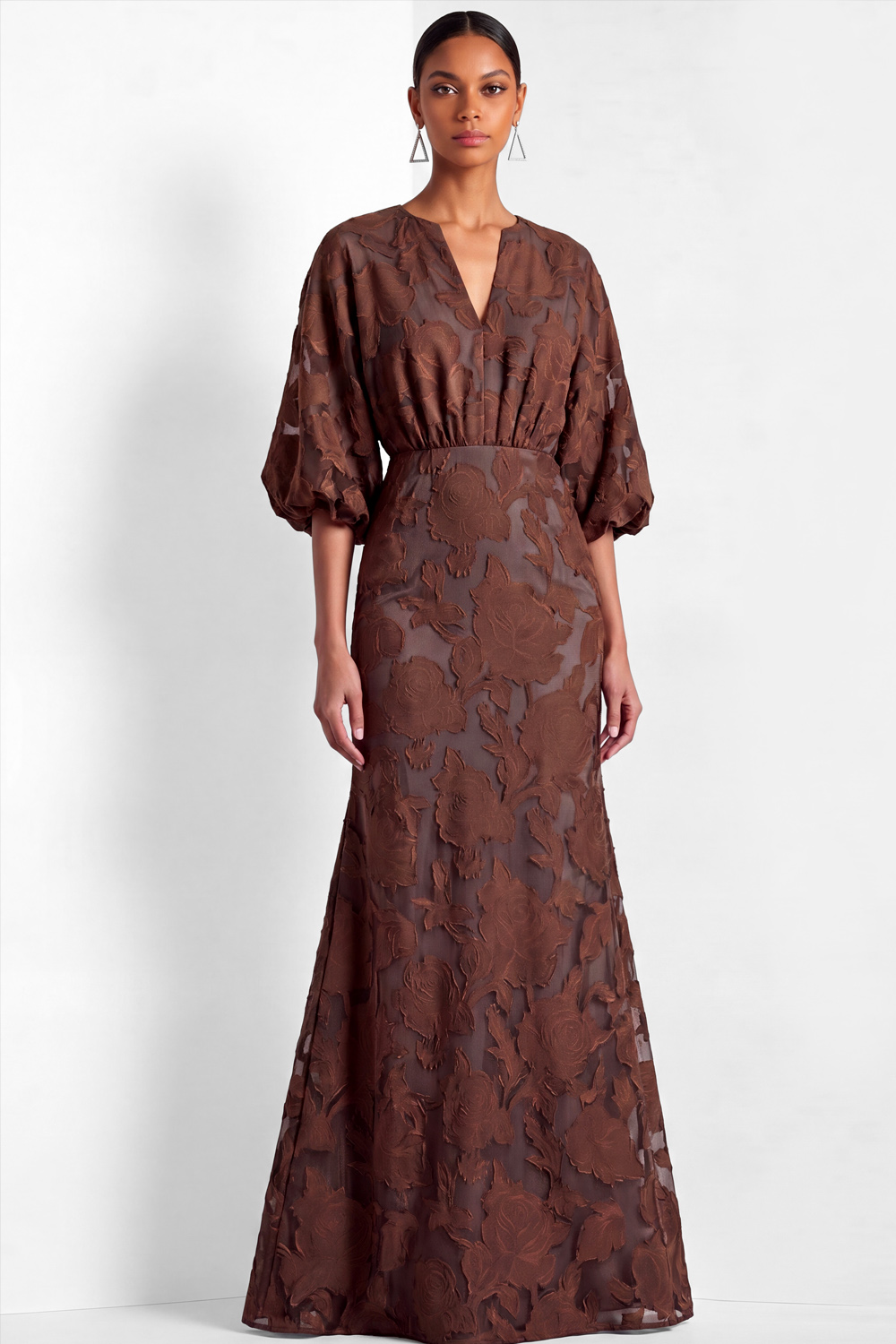 Dark Green Satin Mother of the Bride Dress