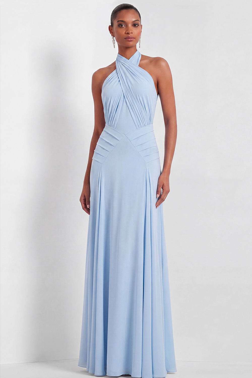 Semi-Formal Party Dress White Flared Sleeves A Line Midi Dress