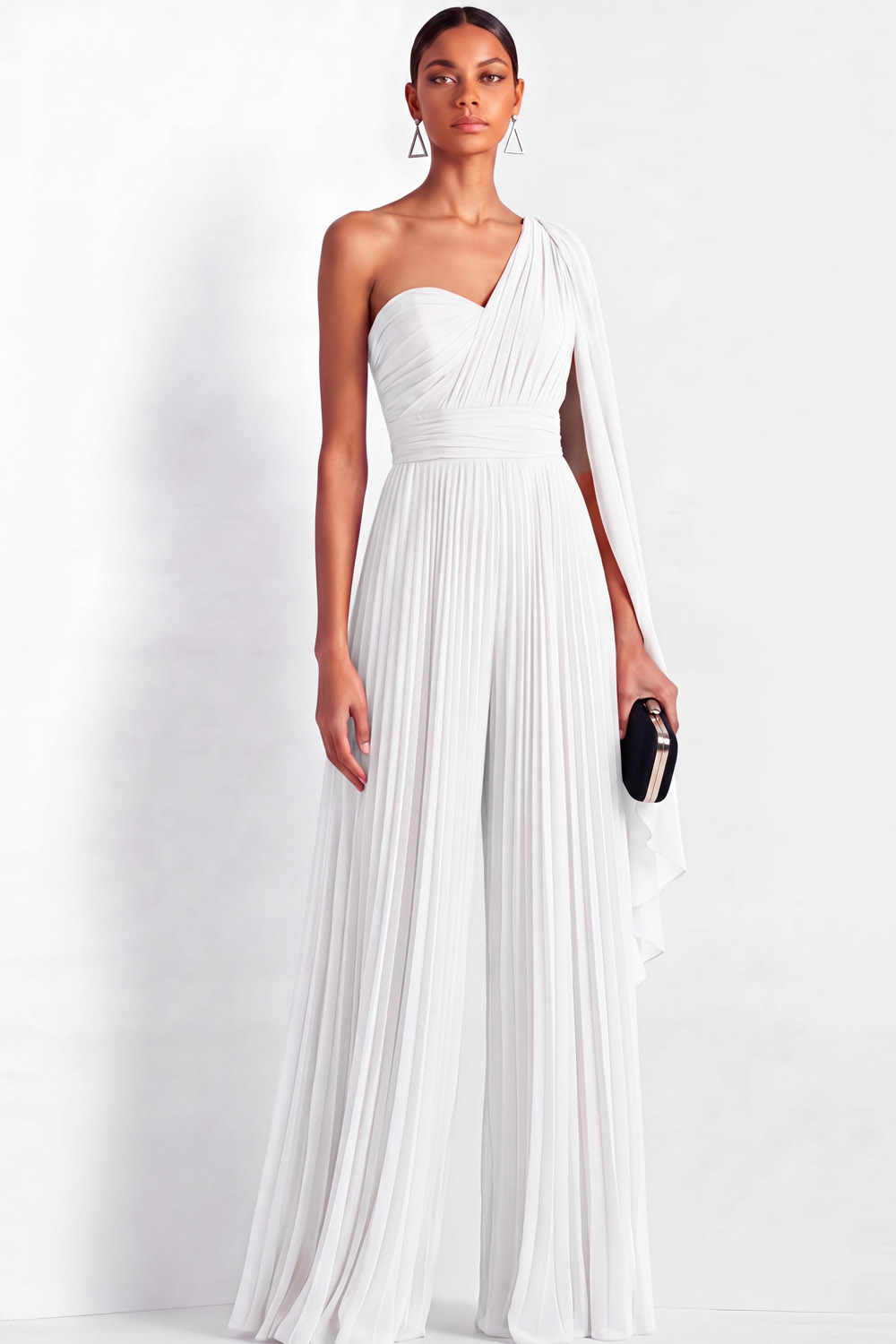 The Juliet Coral Chiffon Jumpsuit Chiclody