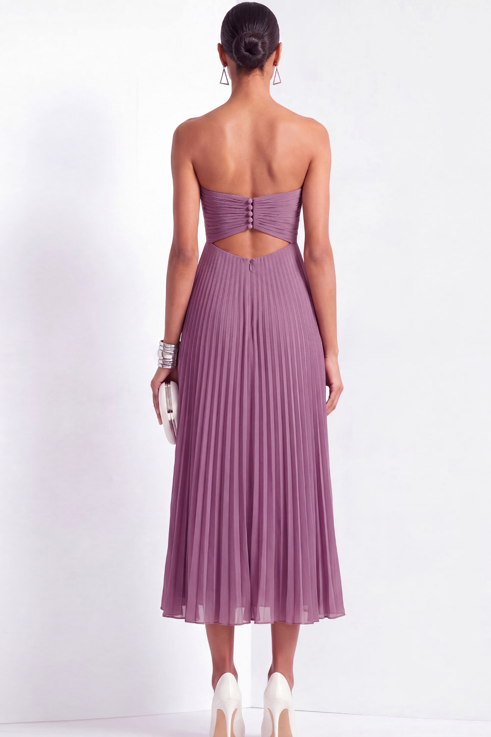 The Wisteria - Wisteria Polyester Wedding Guest Dress Chiclody