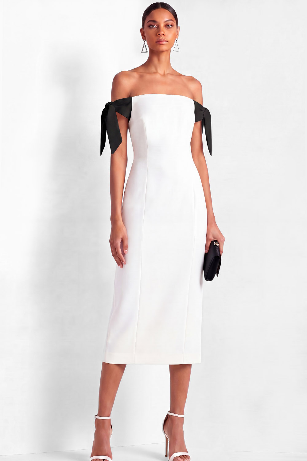 Work Blazer Dress Beige Lapel Asymmetrical Hem Midi Dress-chiclody