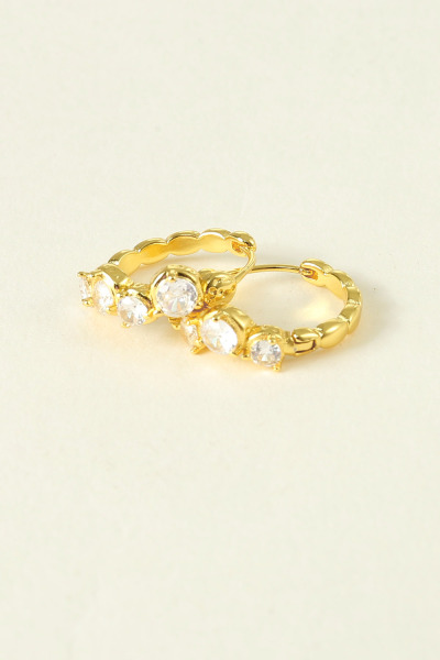 Golden Zircon Earrings