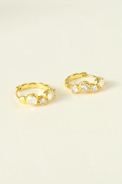 Golden Zircon Earrings