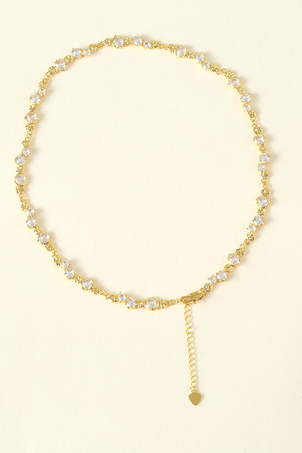 Elegant Sparkling Golden Zirconia Necklace