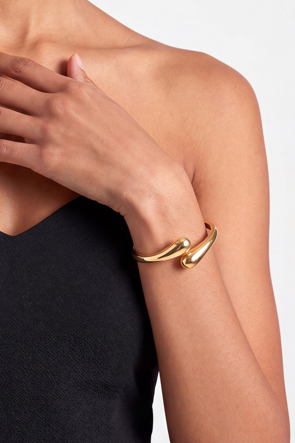 Golden Drop Shape Alloy Bracelets & Bangles