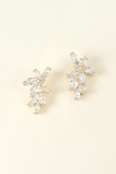 Elegant Floral Rhinestone Earrings