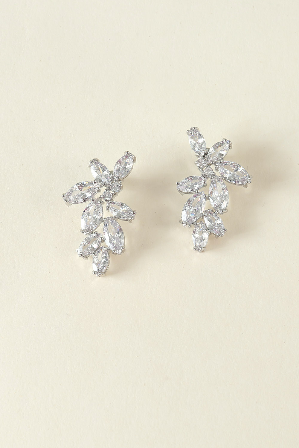 Elegant Floral Rhinestone Earrings