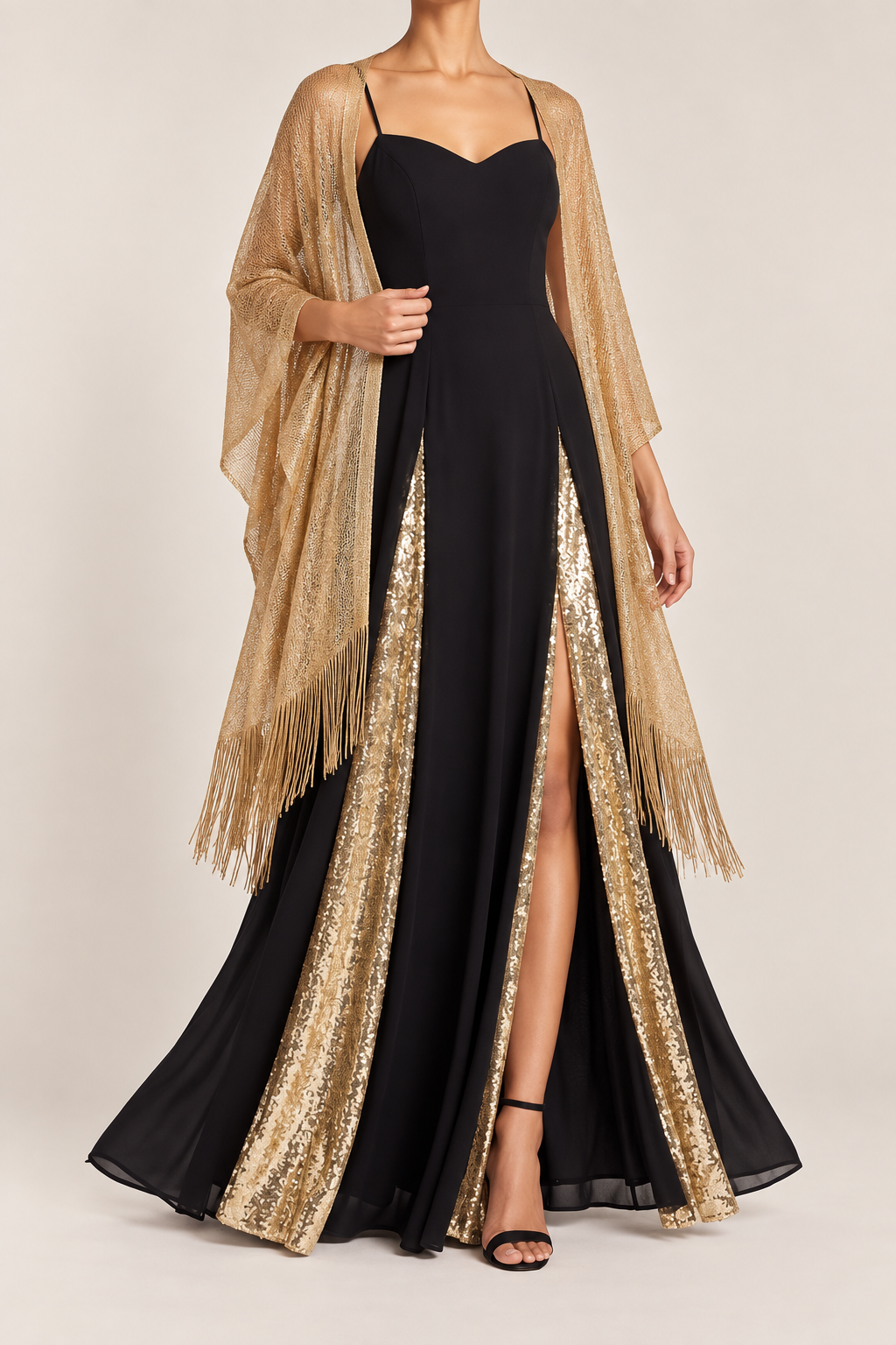 Bohemian Tassel Knit Shawl