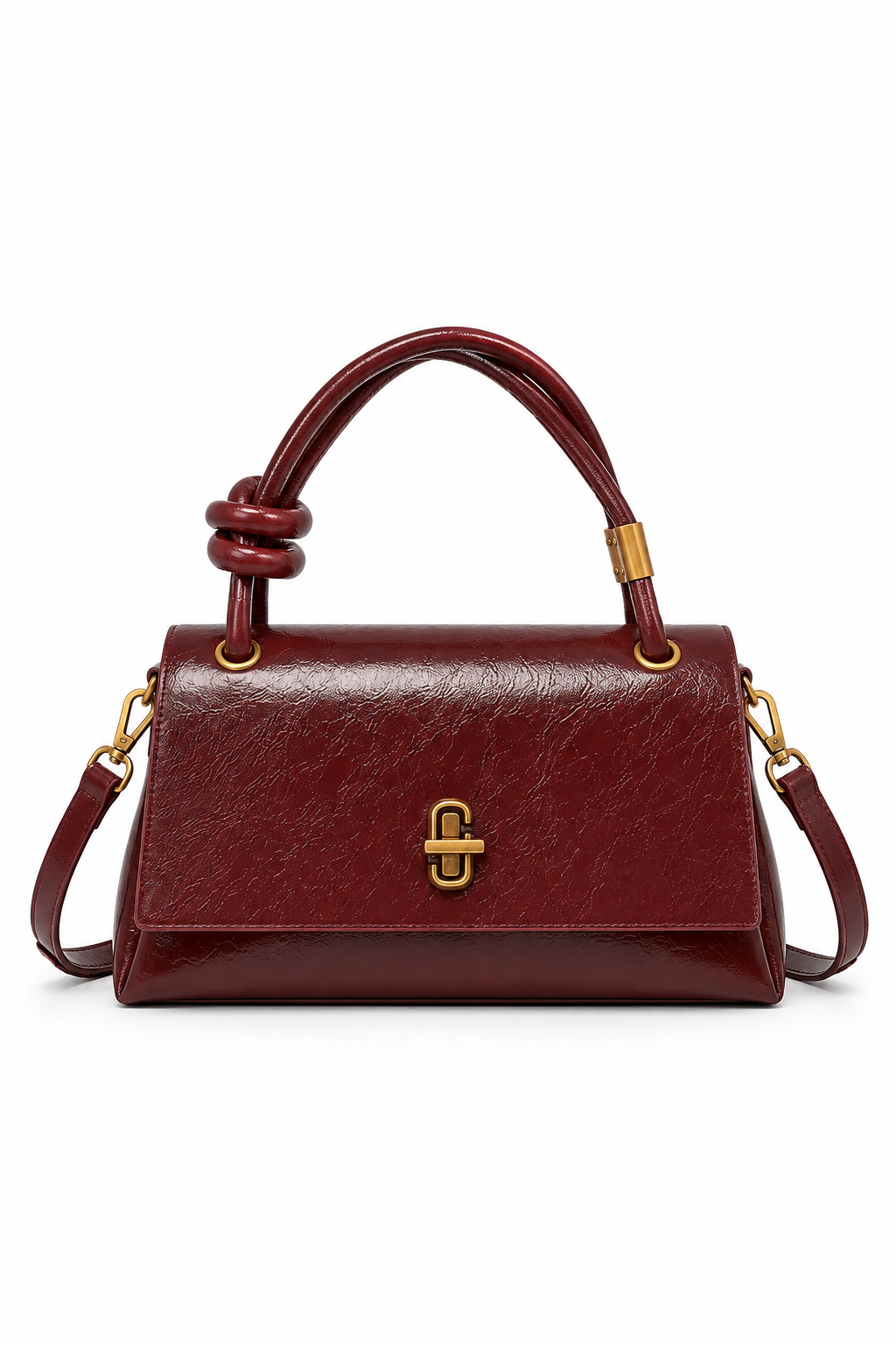 Women's Knotted Handle PU Top Handle Crossbody Bag