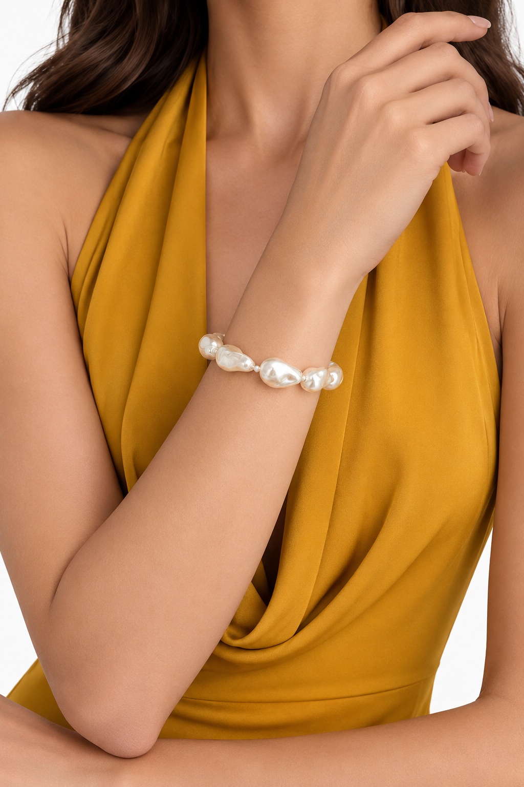 Baroque Imitation Pearl Beaded Bracelet