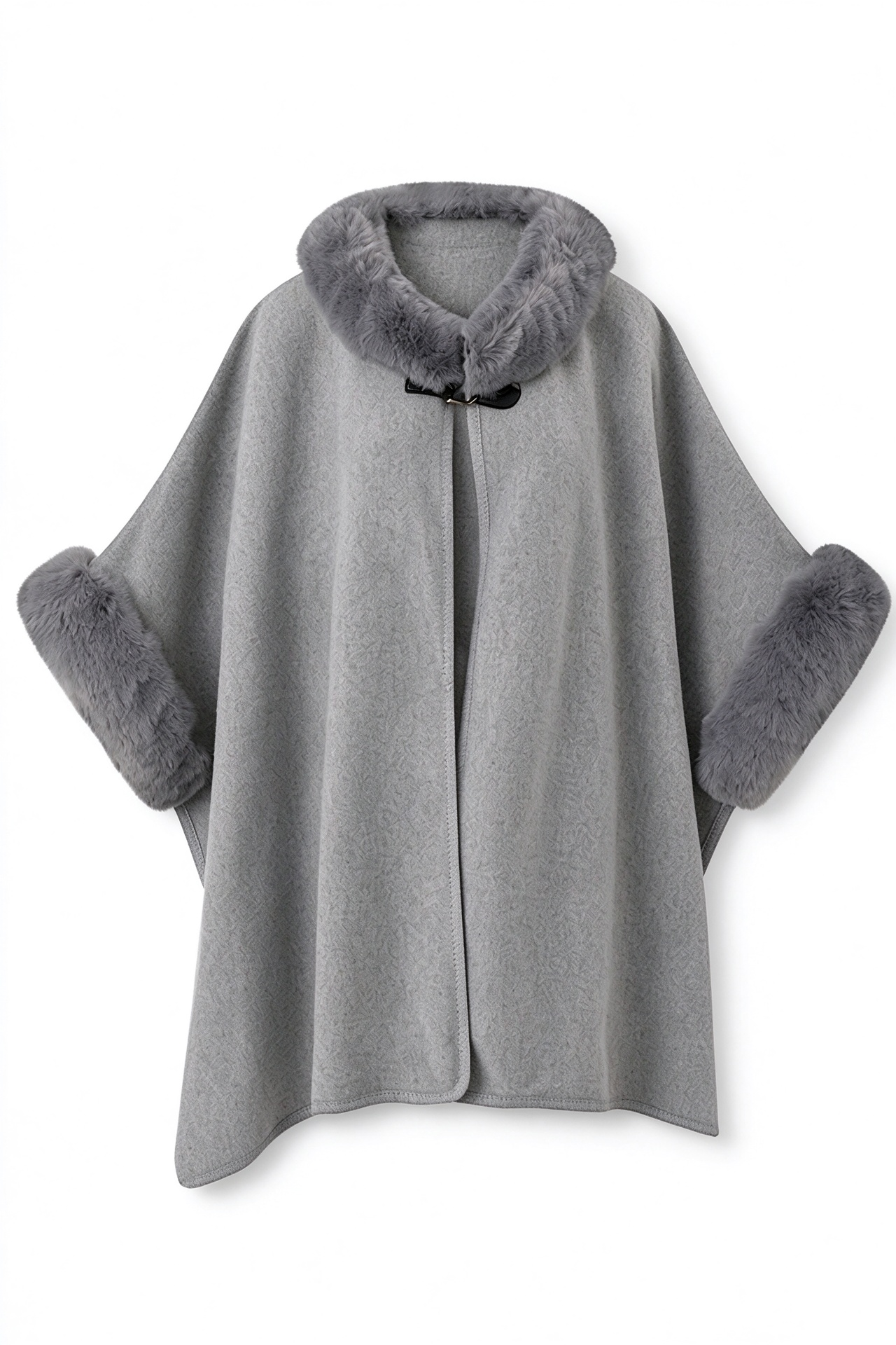 Faux Fur Collar Cuff Cape Shawl for daily & formal occasions