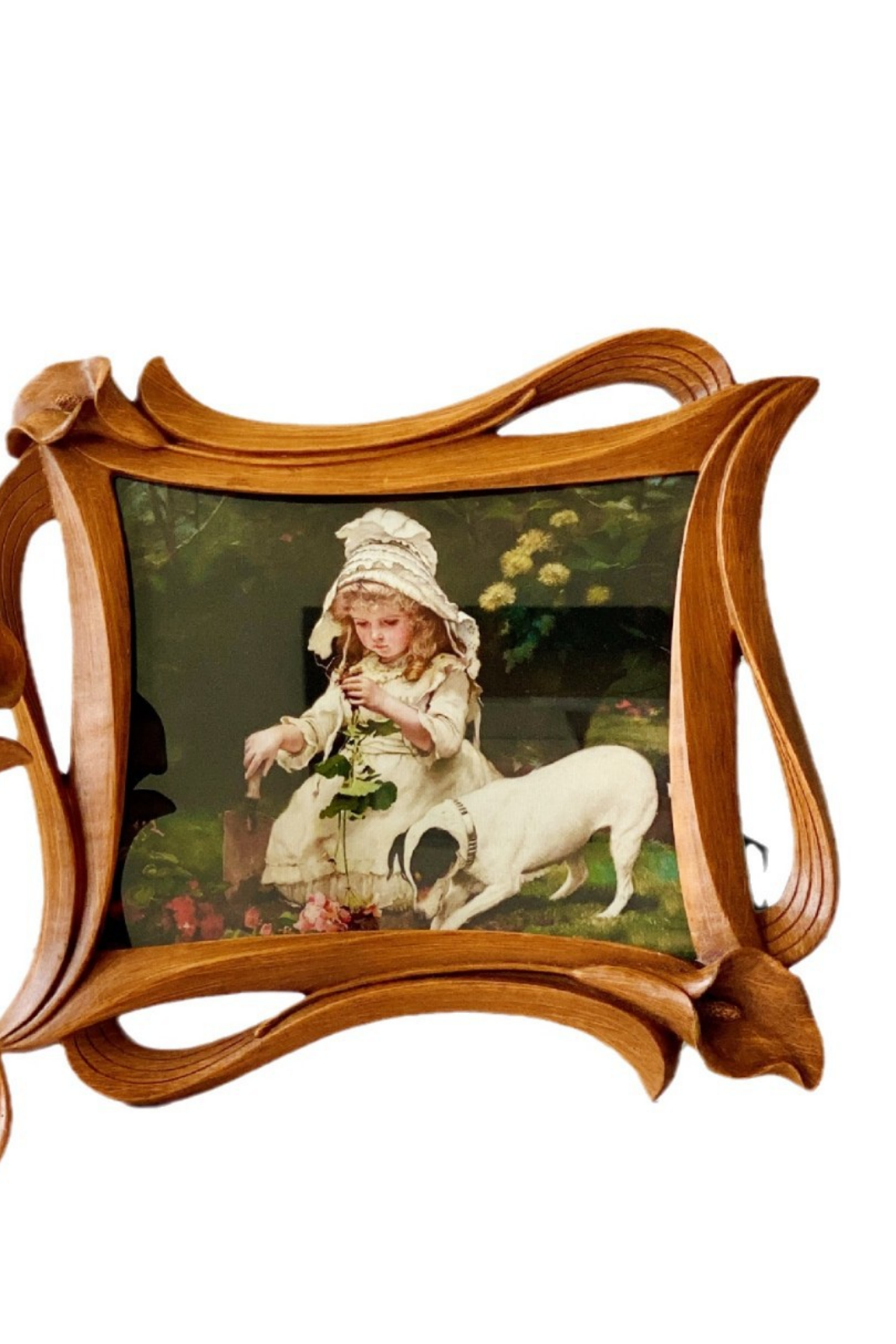 Lily Flower Stage Photo Frame Retro Home Art Frame Hanging Painting