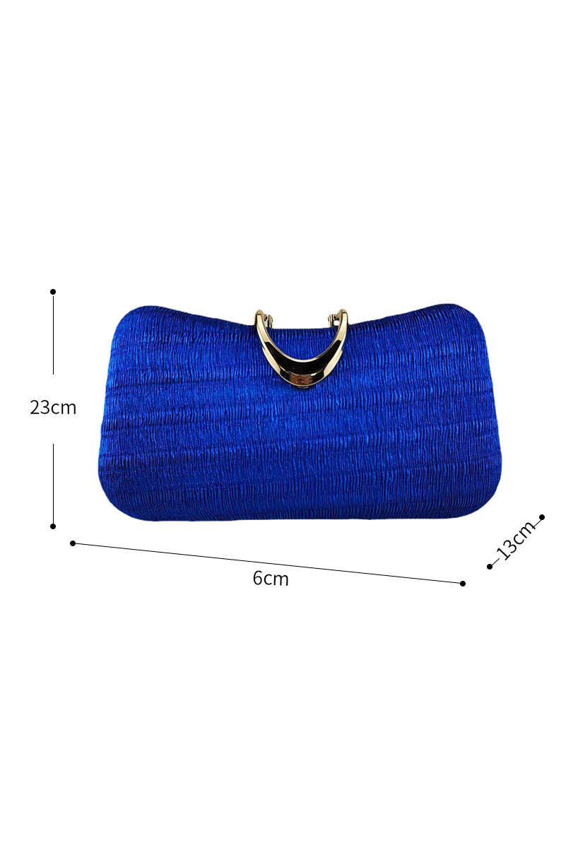 Pleated Mini Square Shoulder Bag Elegant Clutch Purse