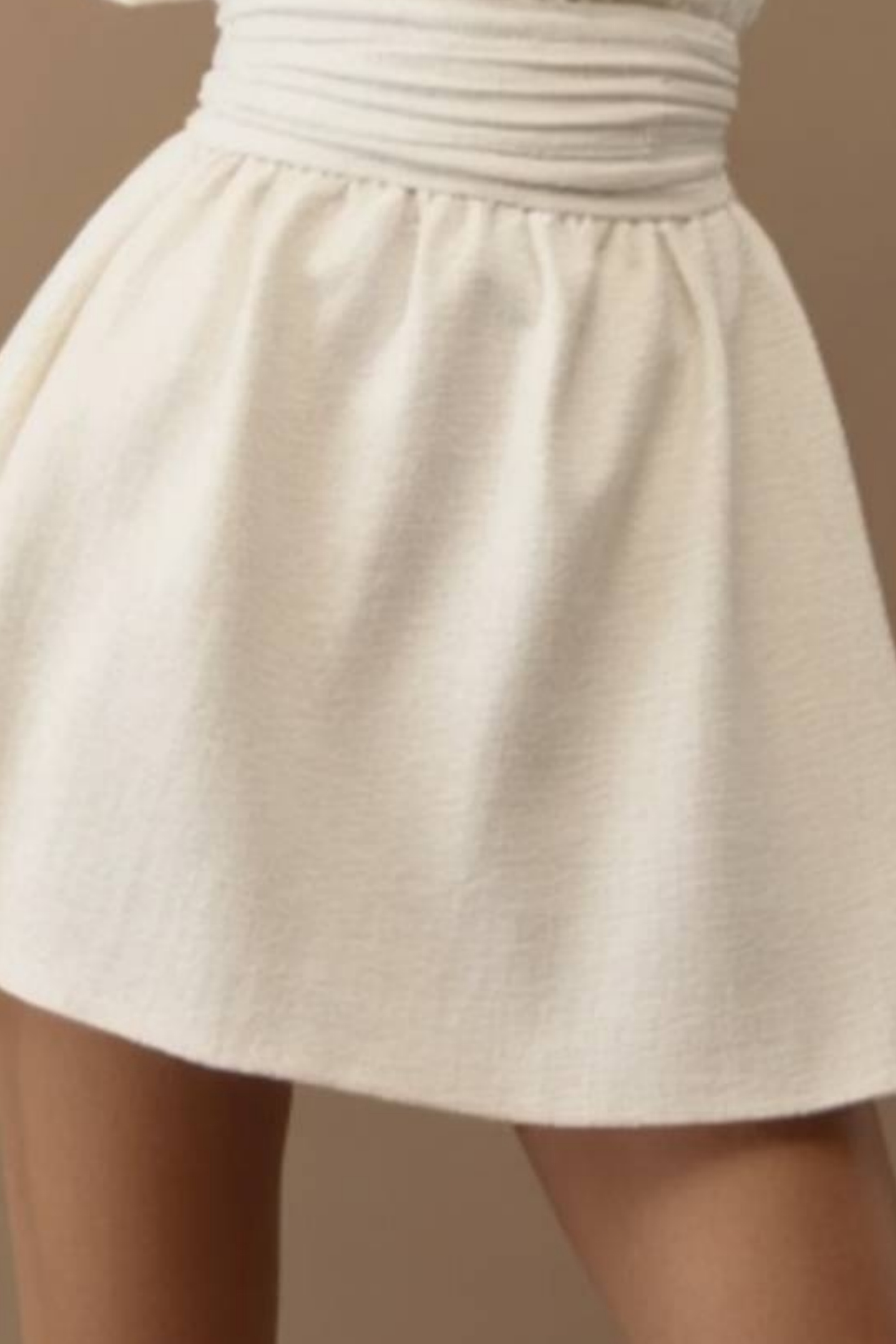 Homecoming​ Party Dress​​ White V Neck Ruffle Sleeve Mini Dress