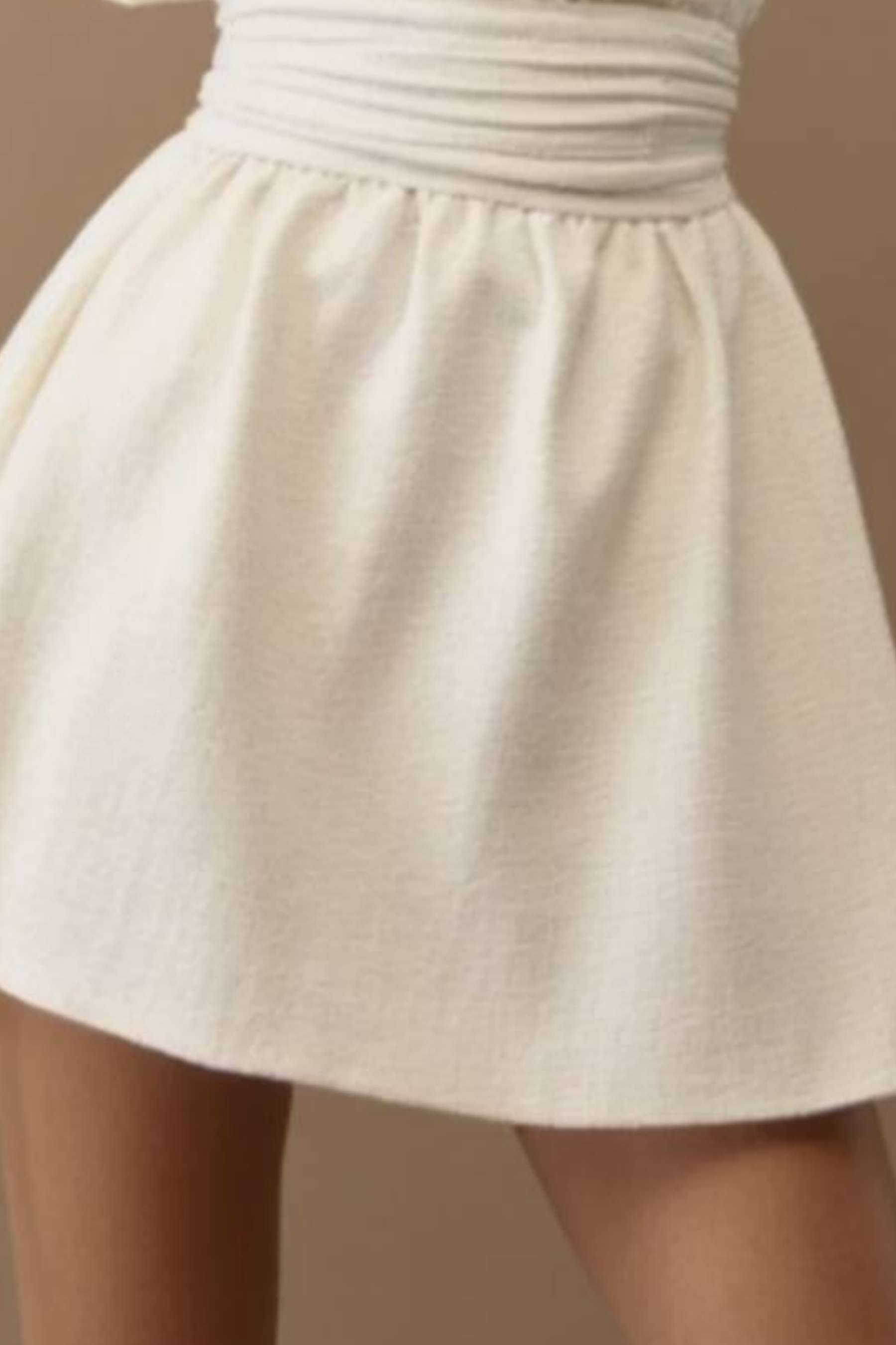 Homecoming​ Party Dress​​ White V Neck Ruffle Sleeve Mini Dress