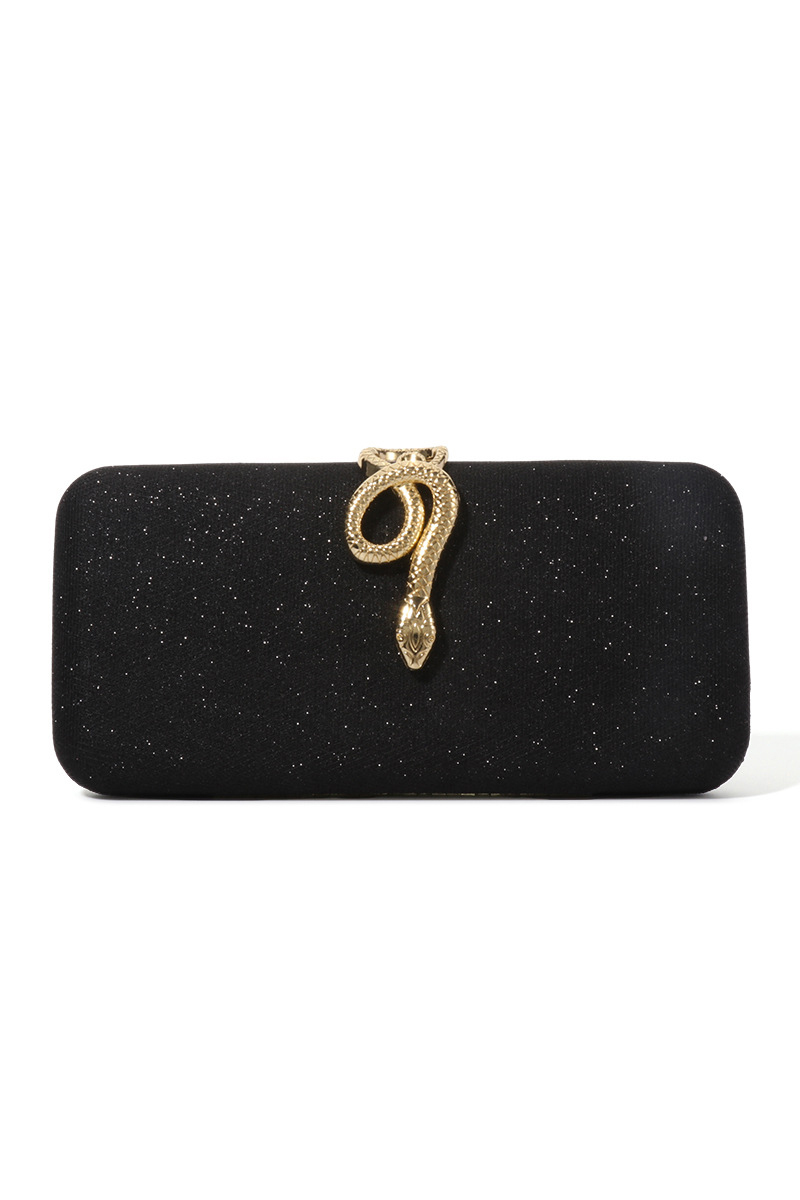 Snake Buckle Shiny Banquet Bag Party Chain Clutch